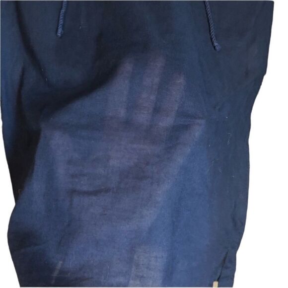 Eddie Bauer navy sheer embroidered tunic. Size small - Picture 7 of 11